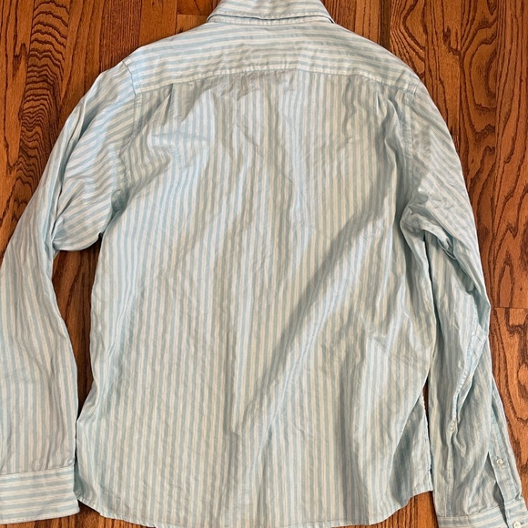 Duck Head Shirt Mens XXL‎ 2XL Aqua Blue Long Sleeve Athletic Fit Made Hong Kong - Picture 2 of 4